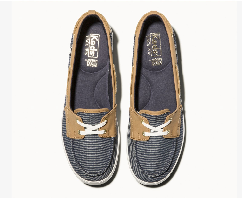 Keds Slip Ons Damen Navy - Charter Stripe - SYW-538279